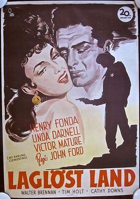 My Darling Clementine 1947 Swedish Poster- Rare Fonda: My Darling Clementine 1947 Swedish Poster- Rare Fonda John Ford Reserve: $223.99 Shipping: Domestic: Flat-rate of $22.00 to anywhere within the contiguous U.S. International: Foreign shipping rates ar