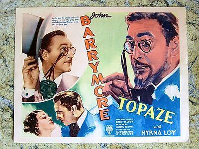 Topaze '33 Title Card Barrymore Loy Classic! Great Art!: Topaze '33 Title Card Barrymore Loy Classic! Great Art! Super Rare! Reserve: $219.99 Shipping: Domestic: Flat-rate of $22.00 to anywhere within the contiguous U.S. International: Foreign shipping rate