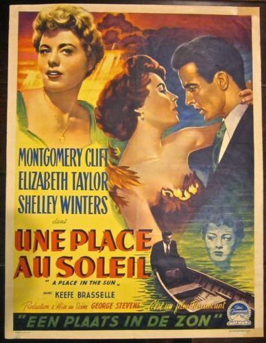 A Place In The Sun -orig. 1951 Belgian Poster Clift (1 of 1)