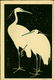 Ide Gakusui Japanese Woodblock Print - Herons in the
