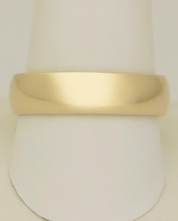 MENS 14k YELLOW GOLD HIGH POLISH SOLID WIDE WEDDING (1 of 7)