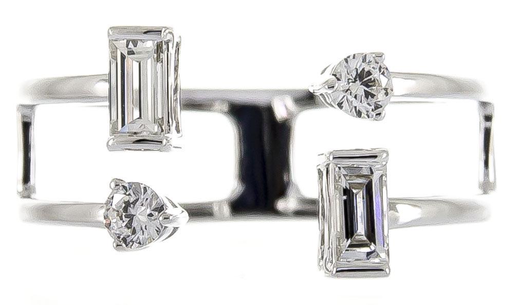 18K WHITE GOLD BAGUETTE DIAMOND RING (1 of 1)