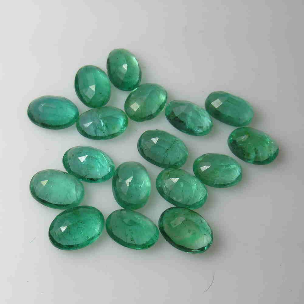 12.80 Ct Natural 17 Zambian Emerald Oval Set (1 of 2)