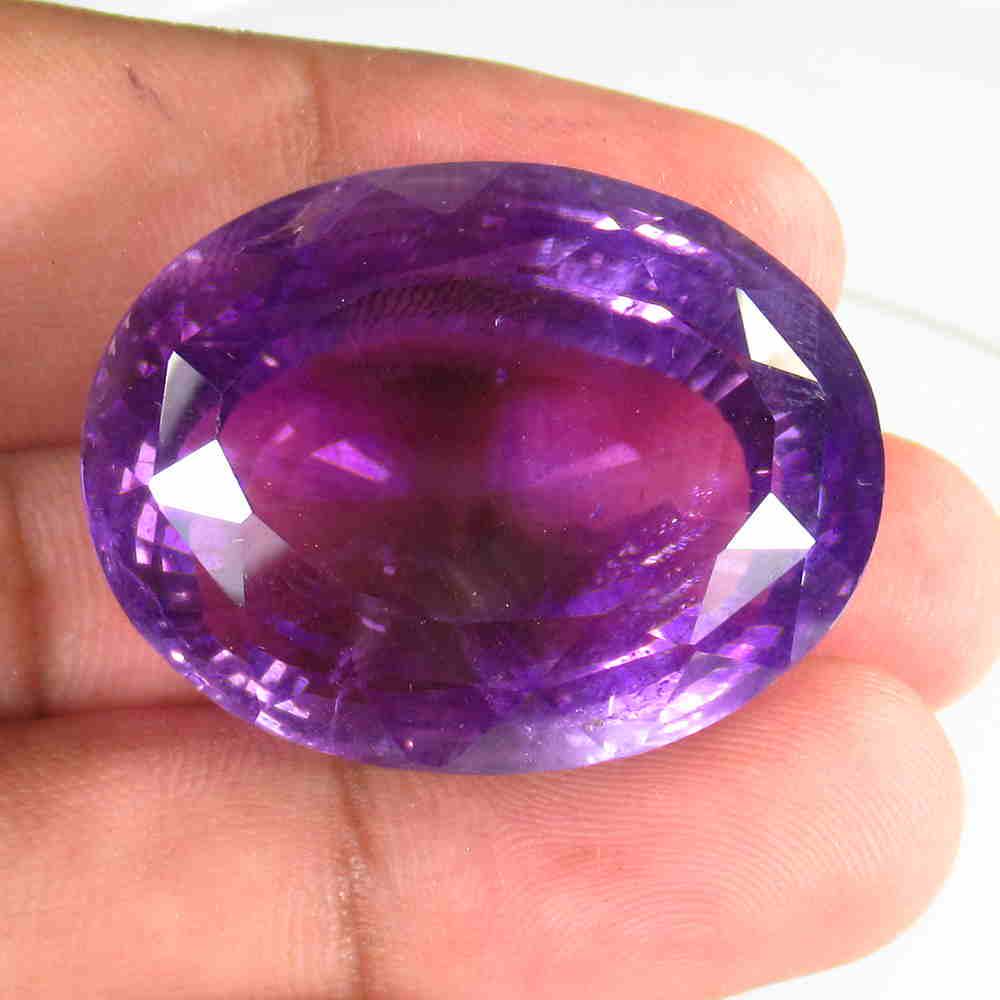 127.79 Ctw Natural Purple Amethyst Oval Cut Top Quality (1 of 4)