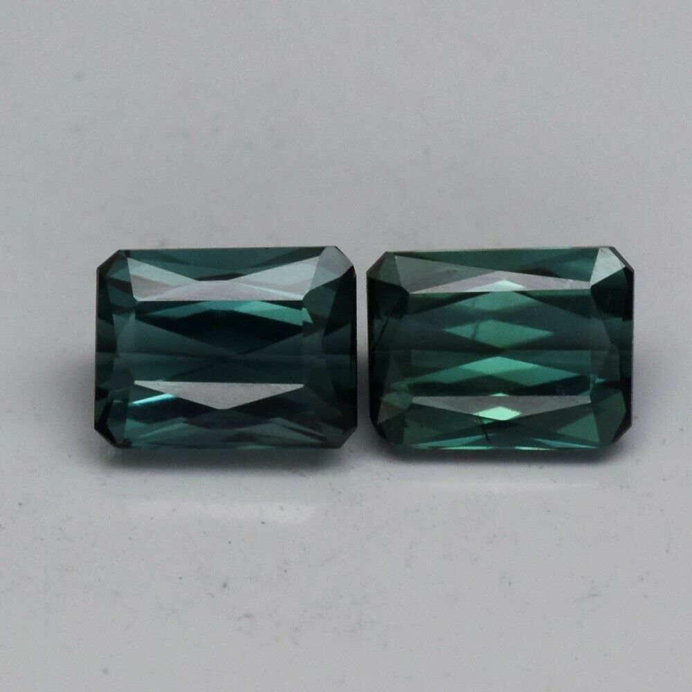 1.17 ct bluish green tourmaline pair (1 of 2)