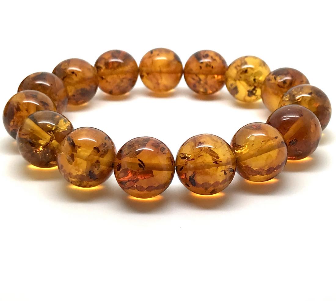 Beautiful Amber Bracelet made from Round Amber beads (1 of 4)