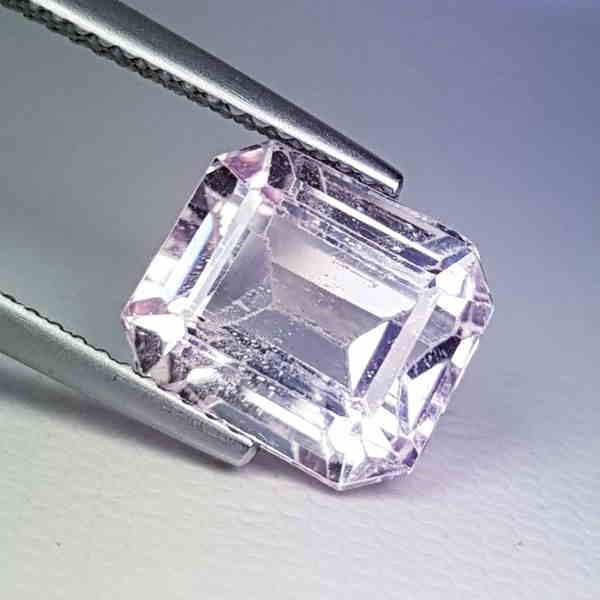 6.05 ct Rare & Lovely Gem Emerald Cut Natural Kunzite (1 of 6)
