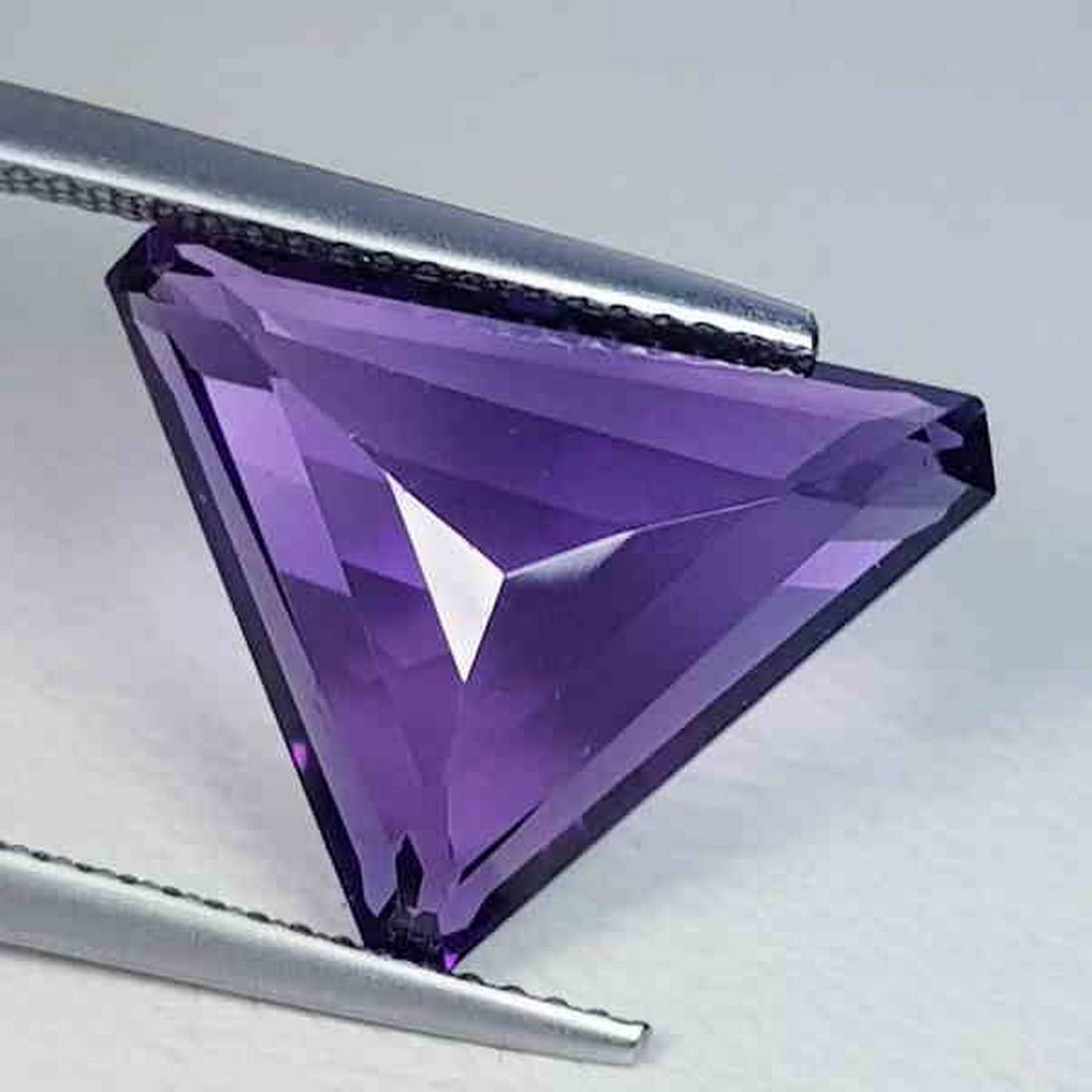 Natural Amethyst Triangle Cut 7.28 ct (1 of 5)