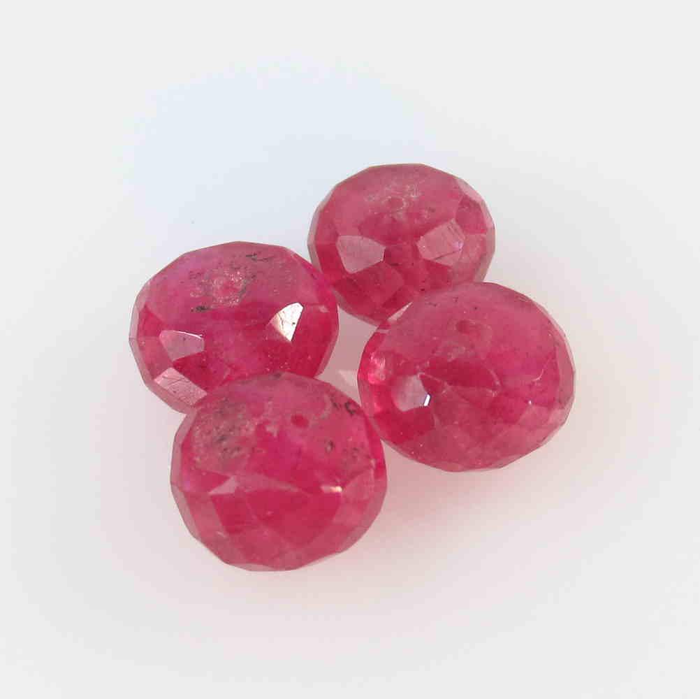11.54 Ctw Natural 4 Mozambique Red Ruby Round Beads (1 of 2)