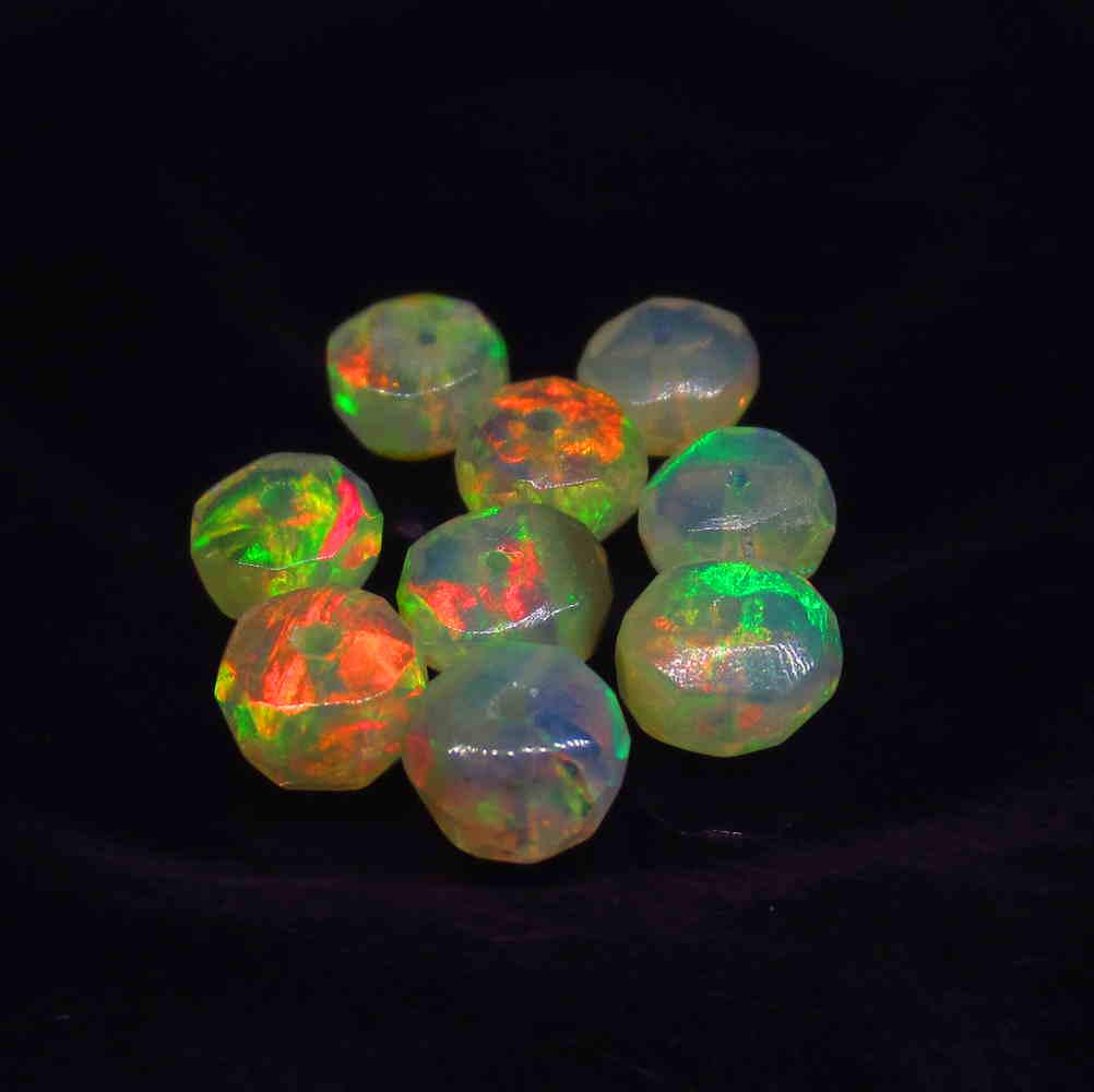 4.32 Ct Natural 9 Ethiopian Drilled Faceted Fire Opal (1 of 2)