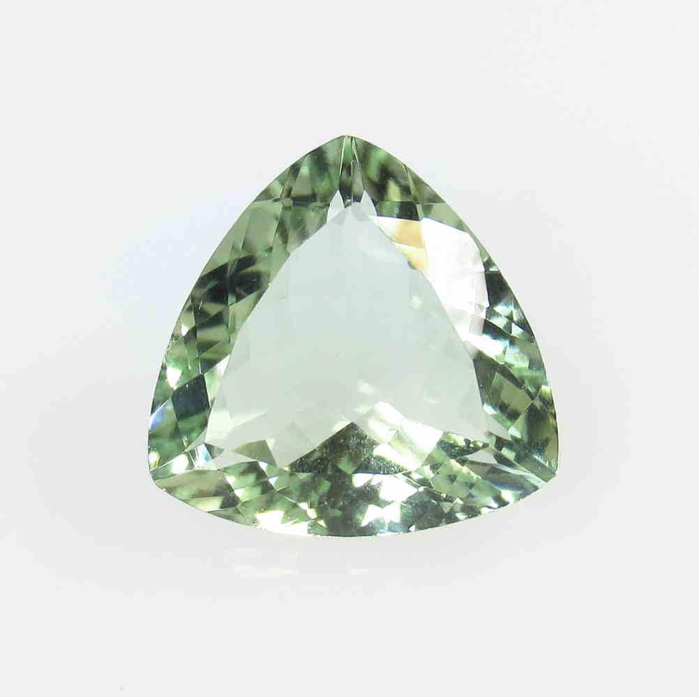 6.79 Ct Natural Green Amethyst Trillion Cut (1 of 2)