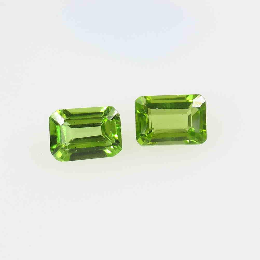 2.51 Ct Natural Pakistan Peridot Octagon Pair (1 of 2)