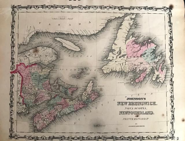 1861 Nova Scotia New Brunswick and Newfoundland. By (1 of 1)