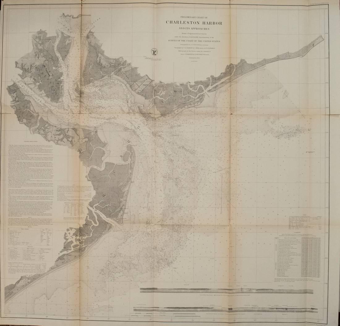 1858 US Coast Survey Map of Charleston Harbor -- (1 of 1)