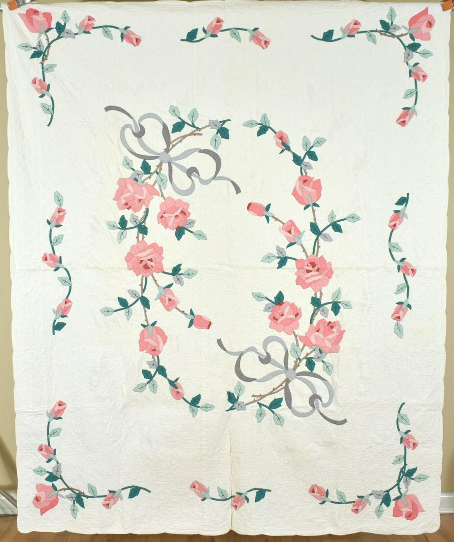 30's Rose Applique Quilt (1 of 8)