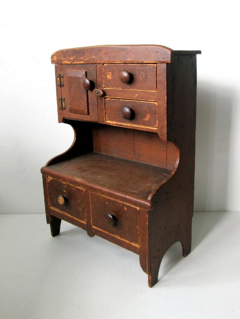 Painted Child’s Stepback Cupboard (1 of 10)