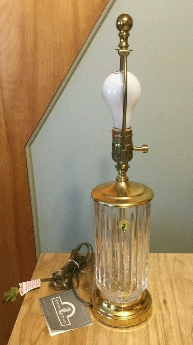 Signed Waterford Crystal Cylinder Lamp; Signed (1 of 5)