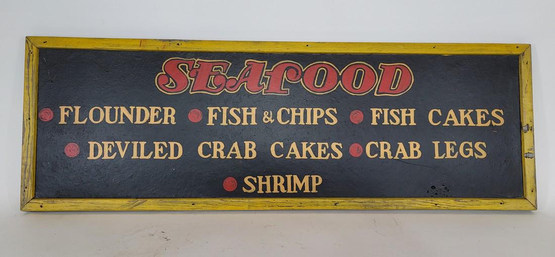 Restaurant seafood sign ca 1950's or 60's (1 of 3)