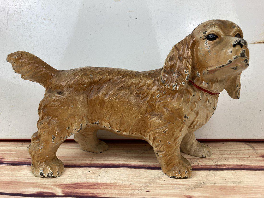 Original Antique Cast Iron Hubley Cocker Spaniel Dog (1 of 9)