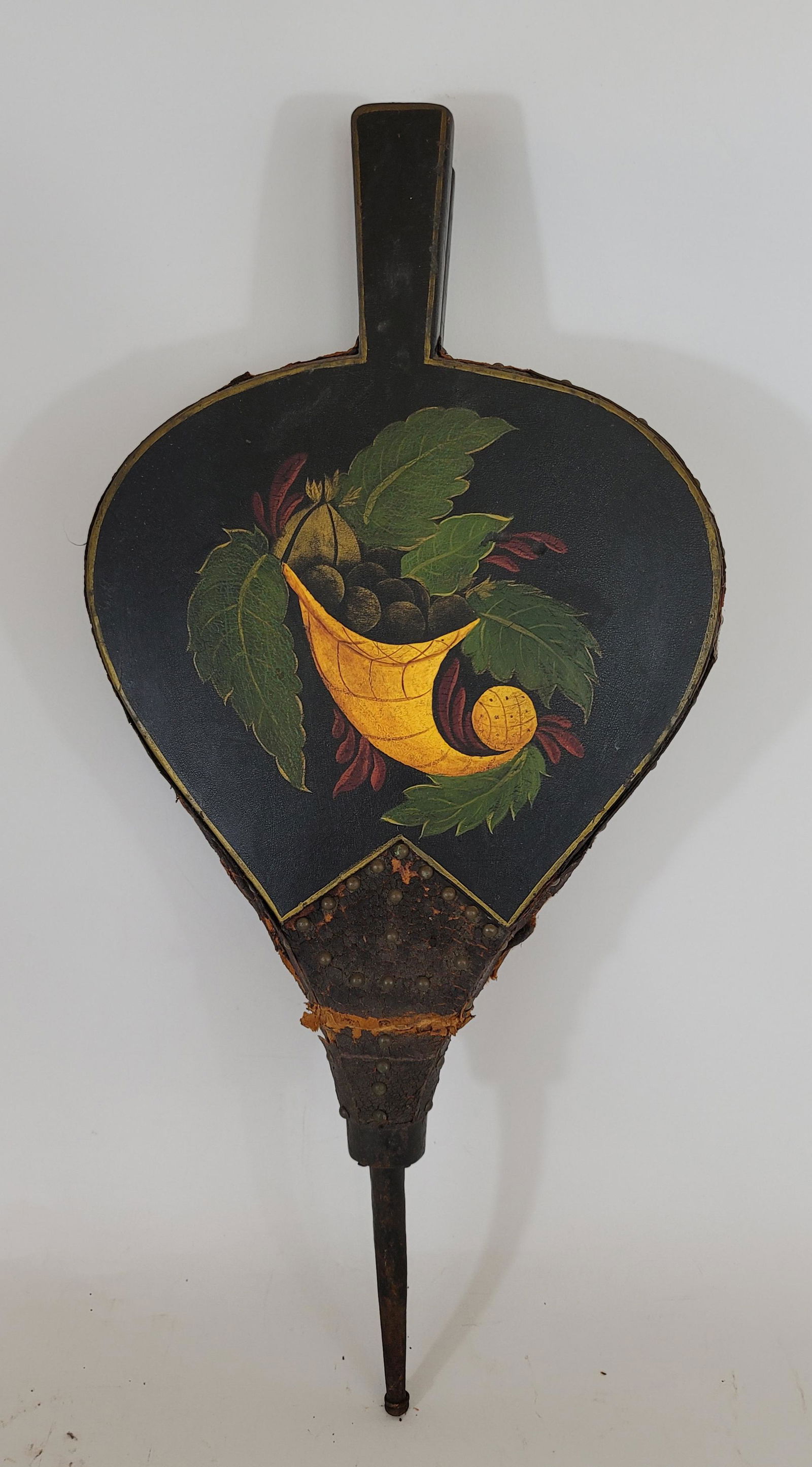 Outstanding cornucopia decorated bellows. Early 19th (1 of 4)