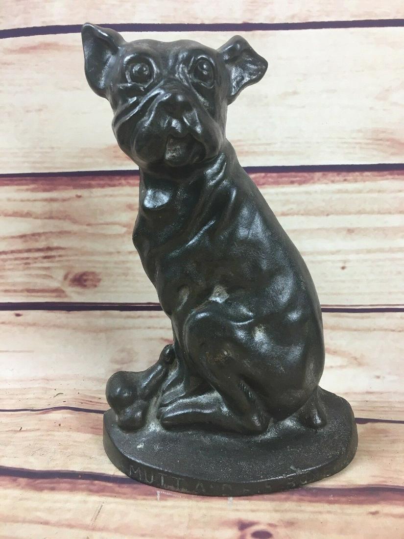 Original 1930 Mutt And His Bone Cast Iron: Title: Original 1930 Mutt And His Bone Cast Iron Doorstop,creations Company Lancaster Pa Date/Period: 1930 Dimensions: APPROX 8 3/8 X 5 5/8" Material: CAST IRON Description: CREATIONS COMPANY ( LANCAS