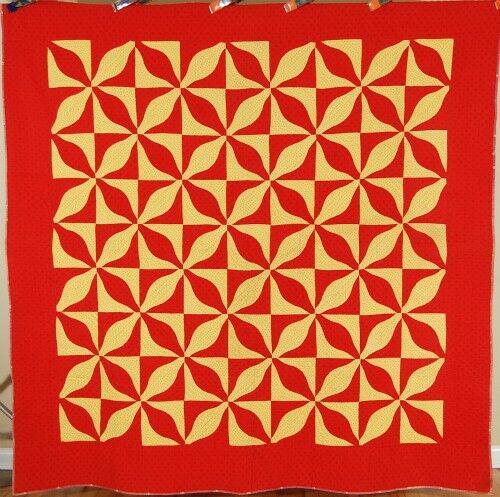 1870's Red & Yellow Melon Patch Quilt (1 of 8)