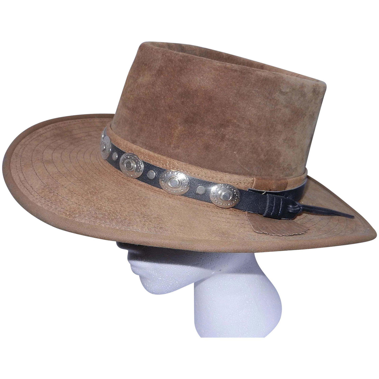 Vintage Henschel Leather Walker Hat size M (7-22”) (1 of 7)