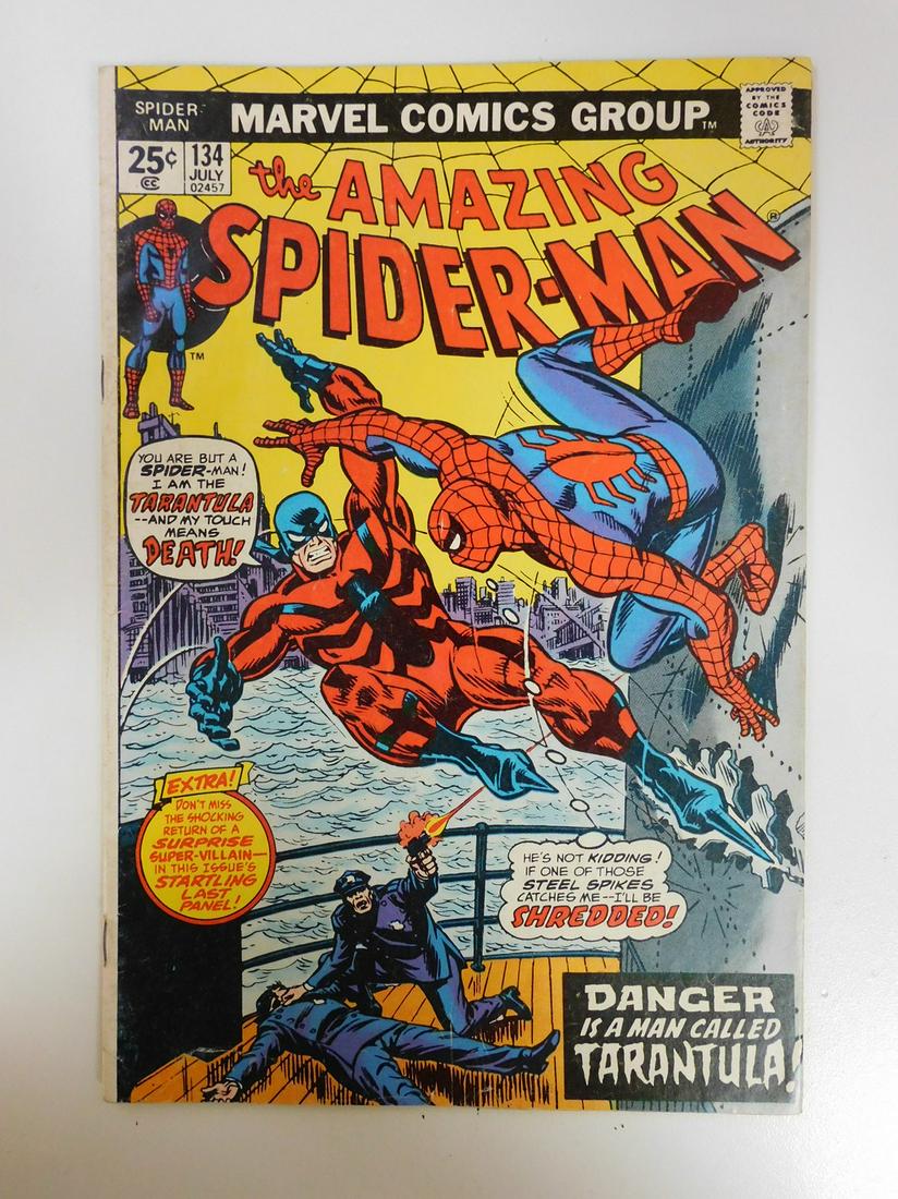 Amazing Spider-Man #134 1st App. of the Tarantula: No Reserve! Amazing Spider-Man #134 1st App. of the Tarantula. VG+ Shipping: Individual Comics: Flat-rate of $9.99 (1-8 comics) or $19.99 (9+ comics) to anywhere within the contiguous U.S. Internation
