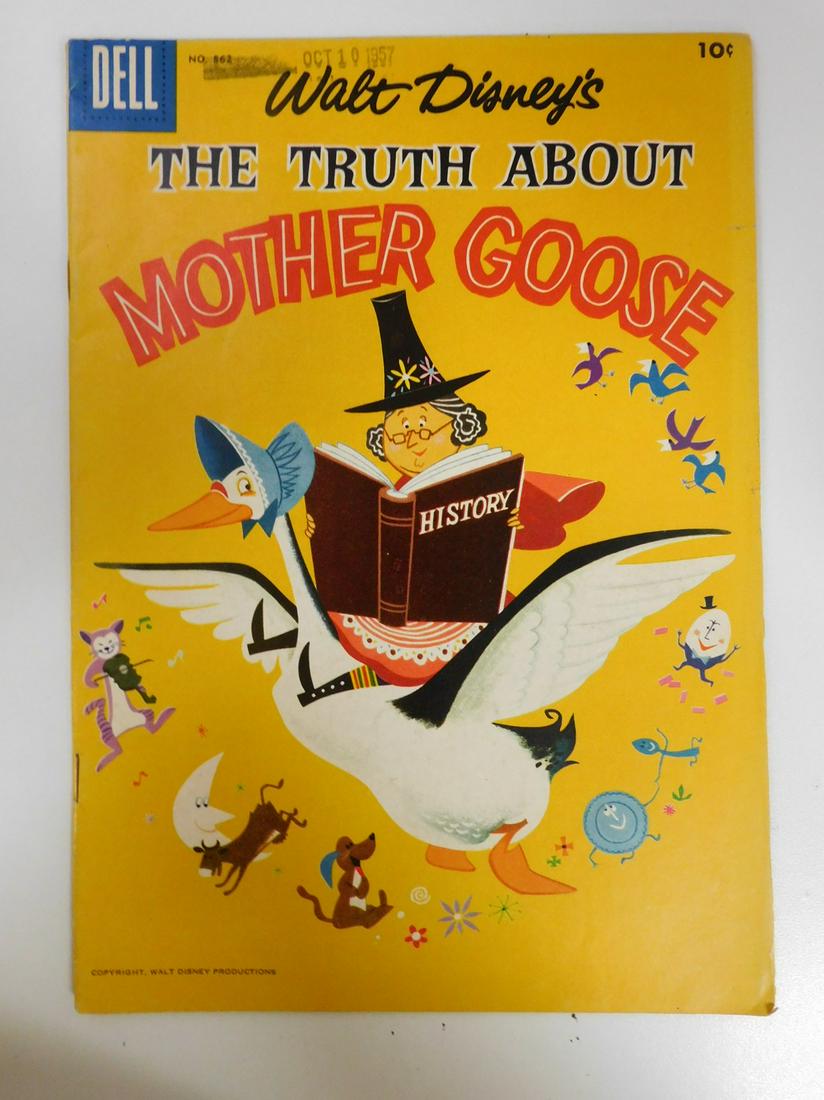 Dell Four Color #862 The Truth About Mother Goose: No Reserve! Dell Four Color #862 The Truth About Mother Goose. FN Shipping: Individual Comics: Flat-rate of $9.99 (1-8 comics) or $19.99 (9+ comics) to anywhere within the contiguous U.S. Internationa