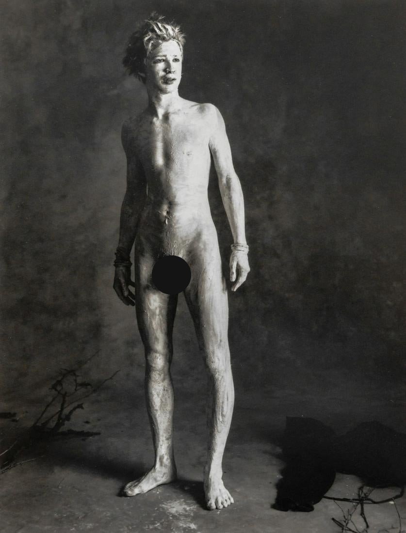 SEAN KERNAN - Nude Man Caked in Dried Mud 2: Artist: SEAN KERNAN Title: Nude Man Caked in Dried Mud 2 Medium: Photo Litho, 2006, Hong Kong Dimensions: 8.5x11" Description: Heat Wax Mounted on 11x14" Conservation Board Artist Bio: Sean Kernan is 