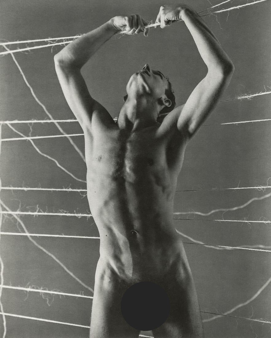 GEORGE PLATT-LYNES - Male Nude, 1952: Artist: GEORGE PLATT-LYNES Title: Male Nude, 1952 Medium: Photo Litho, 1993, USA Dimensions: 6.75x8.45" Description: Heat Wax Mounted on 11x14" Conservation Board Artist Bio: George Platt Lynes was an