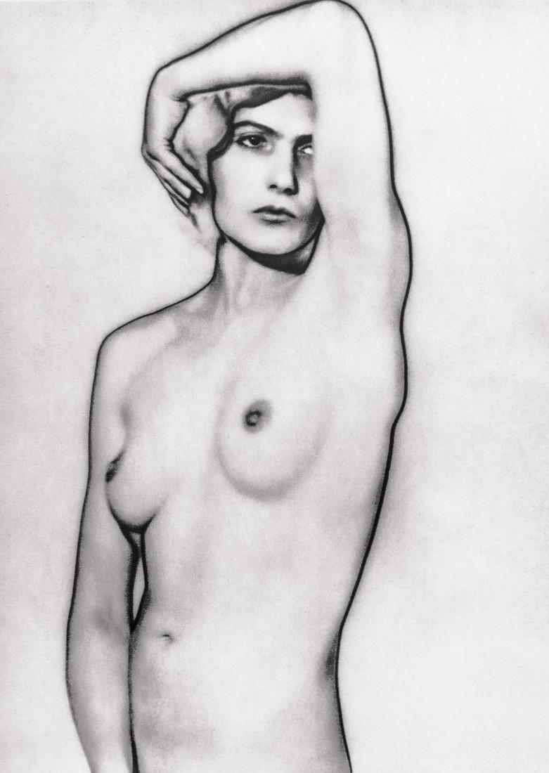MAN RAY - Natacha, Solarized Nude: Artist: MAN RAY Title: Natacha, Solarized Nude Medium: Photo Litho, 2000, Italy Dimensions: 7.8x11" Description: Heat Wax Mounted on 11x14" Conservation Board Artist Bio: Man Ray, original name Emmanu