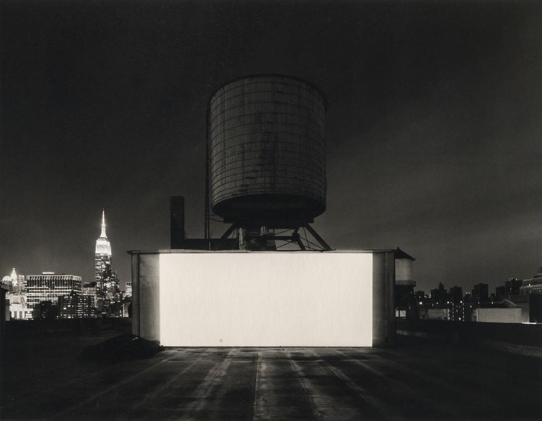HIROSHI SUGIMOTO - Wolf Building Rooftop, New York: Artist: HIROSHI SUGIMOTO Title: Wolf Building Rooftop, New York, 2015 Medium: Photogravure, 2016, Italy Dimensions: 8.45"6.5" Description: Heat Wax Mounted on 11x14" Conservation Board Artist Bio: Hir