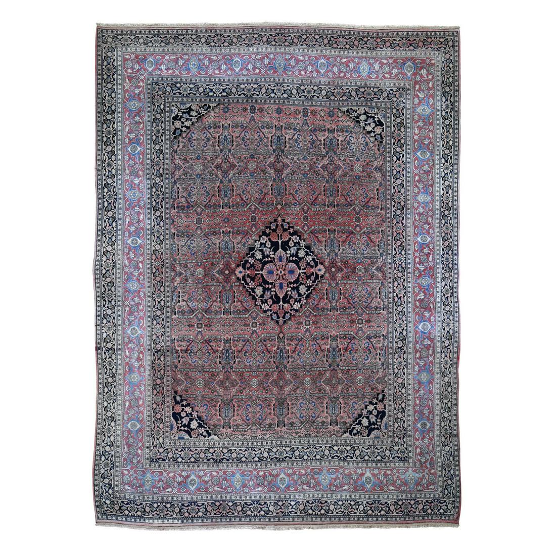 Coral Antique Persian Bijar Full Pile Soft Hand Knotted (1 of 12)