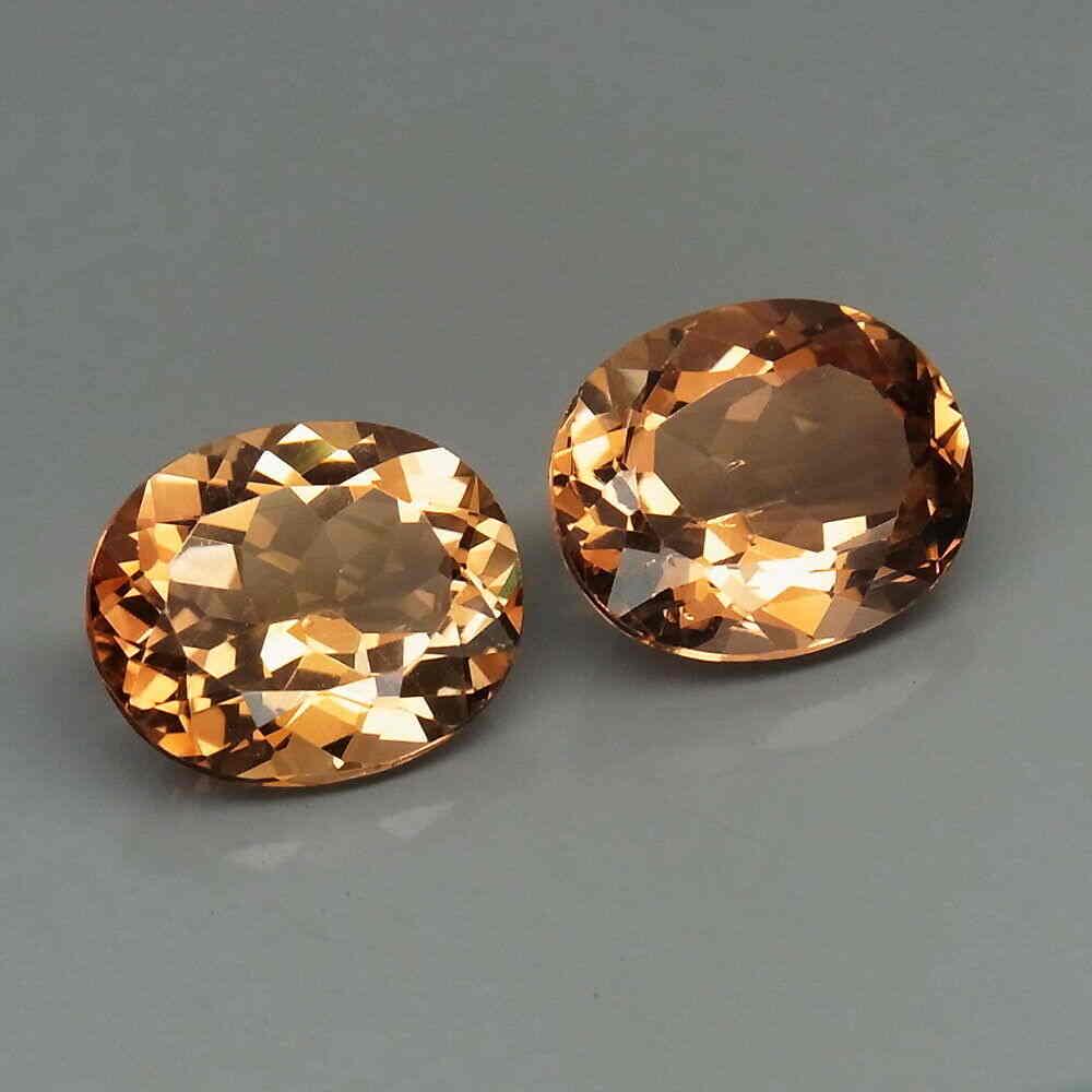 11,38 ct Pair! Natural Imperial Topaz 11,38 ct (1 of 3)
