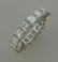 Square Step Cut Diamond Gold Eternity Band Ring Size - 3