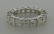 Square Step Cut Diamond Gold Eternity Band Ring Size - 7