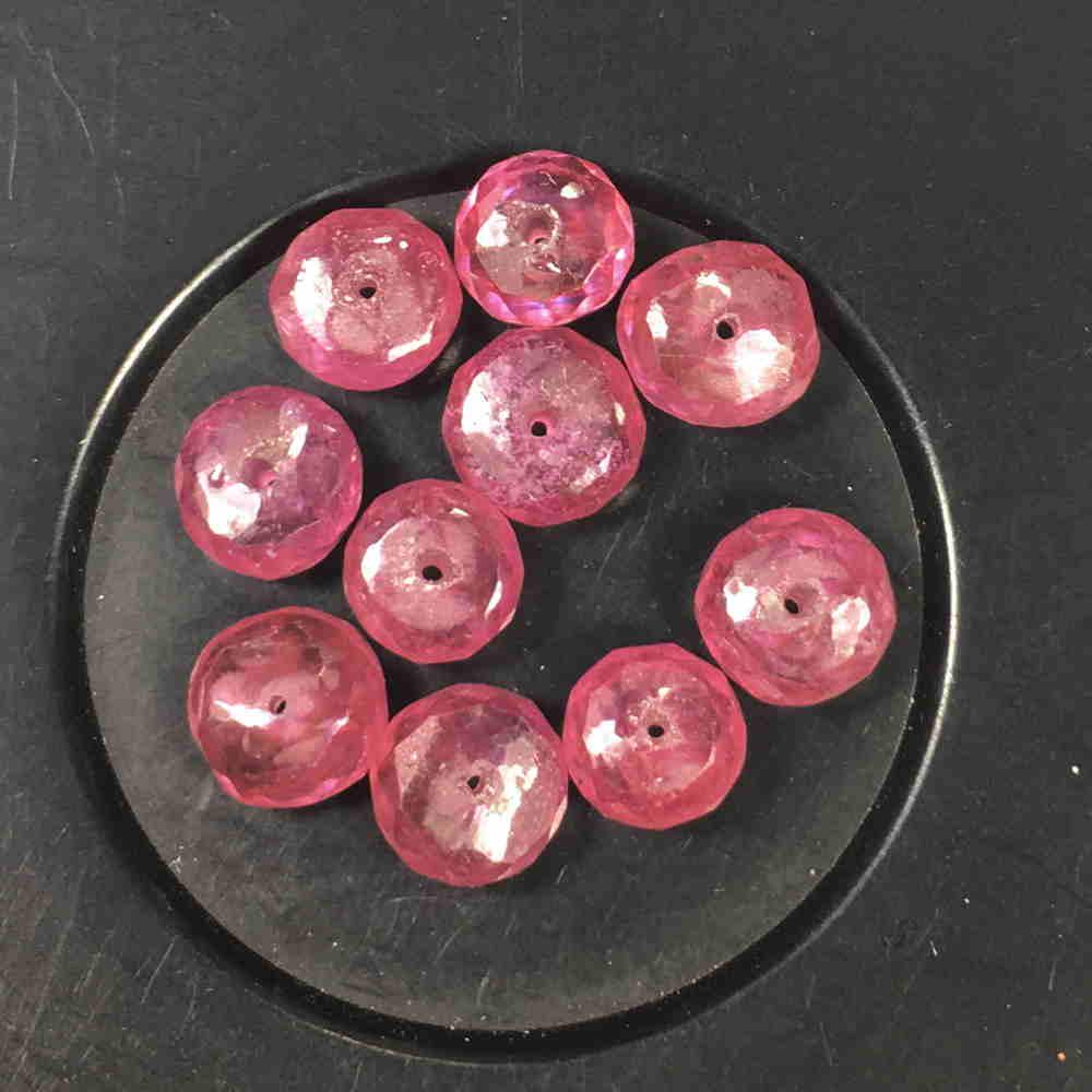 14.93 Ctw Natural 10 Mozambique Red Ruby Round Beads (1 of 2)
