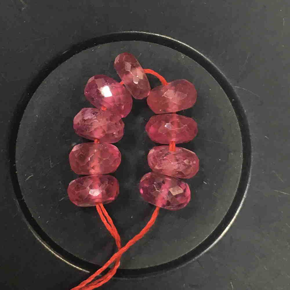 12.50 Ctw Natural 9 Mozambique Red Ruby Round Beads (1 of 2)