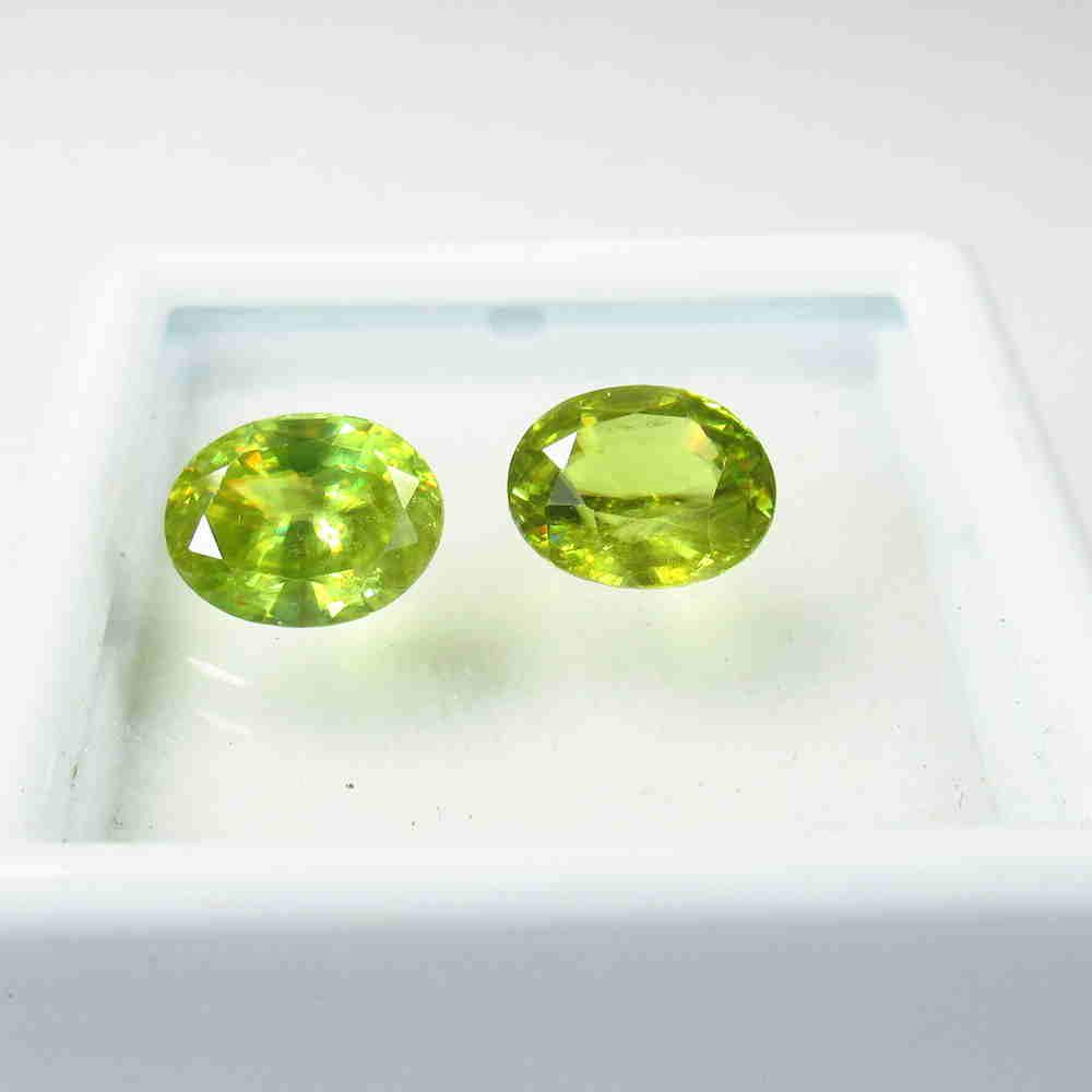 2.47 Ct Natural Sphene Oval Pair (1 of 2)