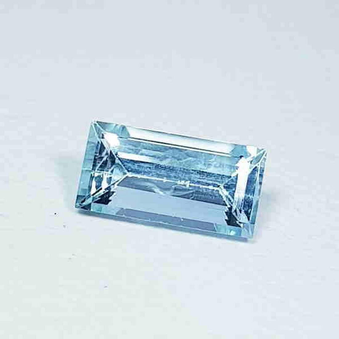 0.89 ct Natural Aquamarine Emerald Cut (1 of 5)