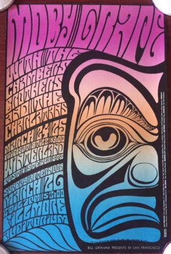 Moby Grape - Original 1967 Concert Poster - Psychedelic: Moby Grape - Original 1967 Concert Poster - Psychedelic Art At Fillmore! Reserve: $239.99 Shipping: Domestic: Flat-rate of $22.00 to anywhere within the contiguous U.S. International: Foreign shipping