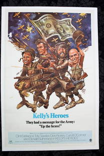 Kelly's Heroes - Art by Jack Davis (Mad Magazine): Kelly's Heroes - Art by Jack Davis (Mad Magazine) (1970) US One Sheet Movie Poster LB Reserve: $260.00 Shipping: Domestic: Flat-rate of $22.00 to anywhere within the contiguous U.S. International: For