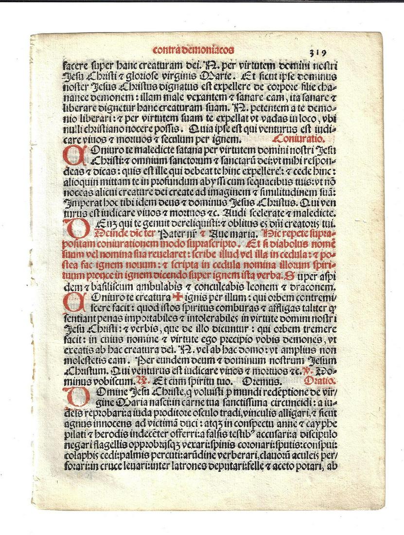 1567 Leaf Catholic Liturgy Leaf Exorcism (1 of 2)
