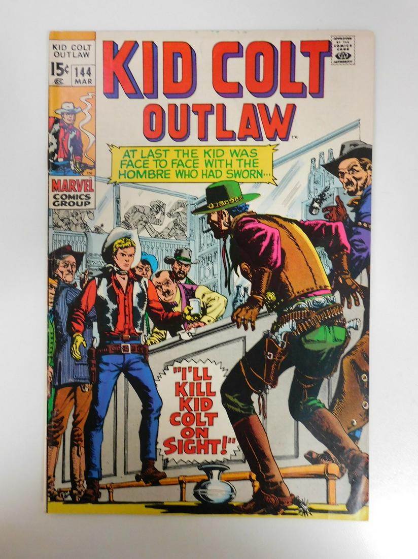 Kid Colt Outlaw #144: No Reserve! Kid Colt Outlaw #144. FN- Shipping: Individual Comics: Flat-rate of $9.99 (1-8 comics) or $19.99 (9+ comics) to anywhere within the contiguous U.S. International: Foreign shipping rates ar
