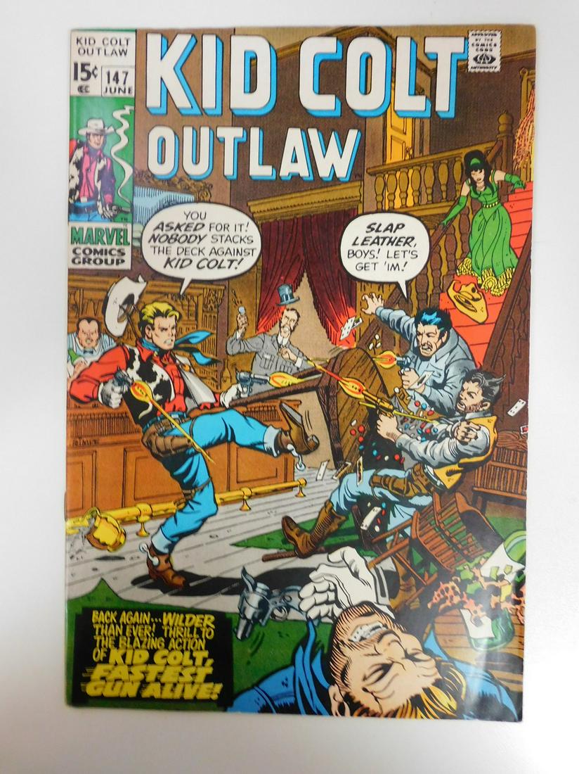 Kid Colt Outlaw #147: No Reserve! Kid Colt Outlaw #147. FN Shipping: Individual Comics: Flat-rate of $9.99 (1-8 comics) or $19.99 (9+ comics) to anywhere within the contiguous U.S. International: Foreign shipping rates are