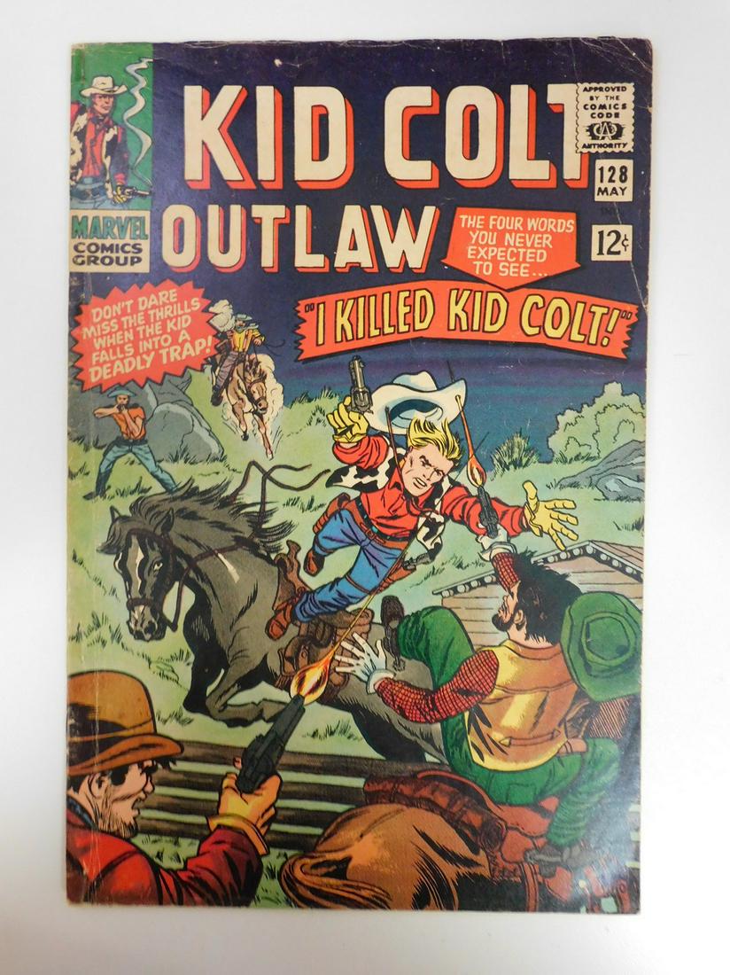 Kid Colt Outlaw #128: No Reserve! Kid Colt Outlaw #128. VG Shipping: Individual Comics: Flat-rate of $9.99 (1-8 comics) or $19.99 (9+ comics) to anywhere within the contiguous U.S. International: Foreign shipping rates are