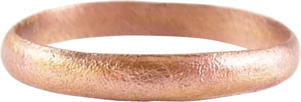 FINE VIKING MAN’S WEDDING RING, 866-1067 AD JEWELRY S 9: 2.8mm, band with low rounded face. The 24 karat gold surface professionally restored. Vikings exchanged rings on the pommel of the groomÂ’s sword. Gift boxed with a certificate of authenticity. Res