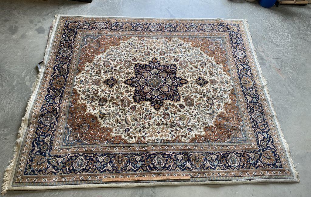 Semi Antique Hand Woven persian Tabriz 10x8.3: Title: Semi Antique Hand Woven persian Tabriz 10x8.3 Description: Semi Antique Hand Woven persian Tabriz 10x8.3 Origin: 1980 Size: 10x8.3 Material: Iran Circa: 100 % Wool Reserve: $300.00 Shipping:
