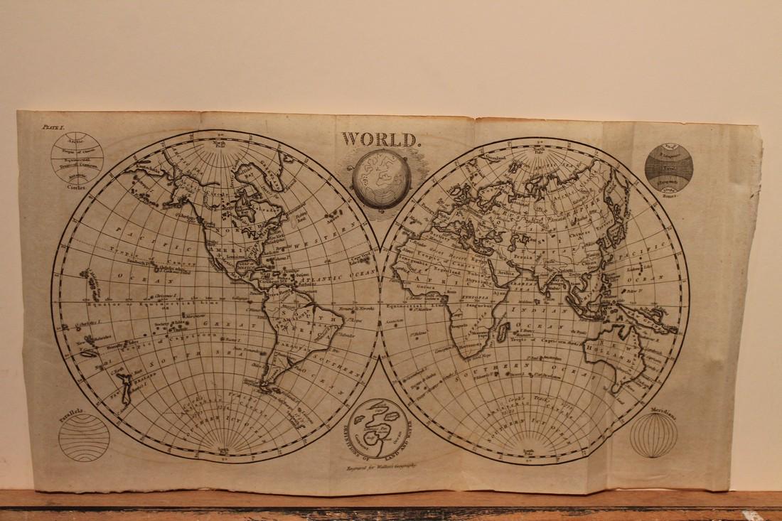 1801 Hemispherical World Map (1 of 3)